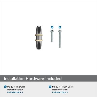 London Black Chrome and Golden Champagne Cabinet Knob