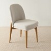 Upholstered Linen Dining Chairs with Solid Wood Legs, Modern Armless Fabric Chairs for Dining Room or Kitchen Table-Maison Boucle - 4 of 4