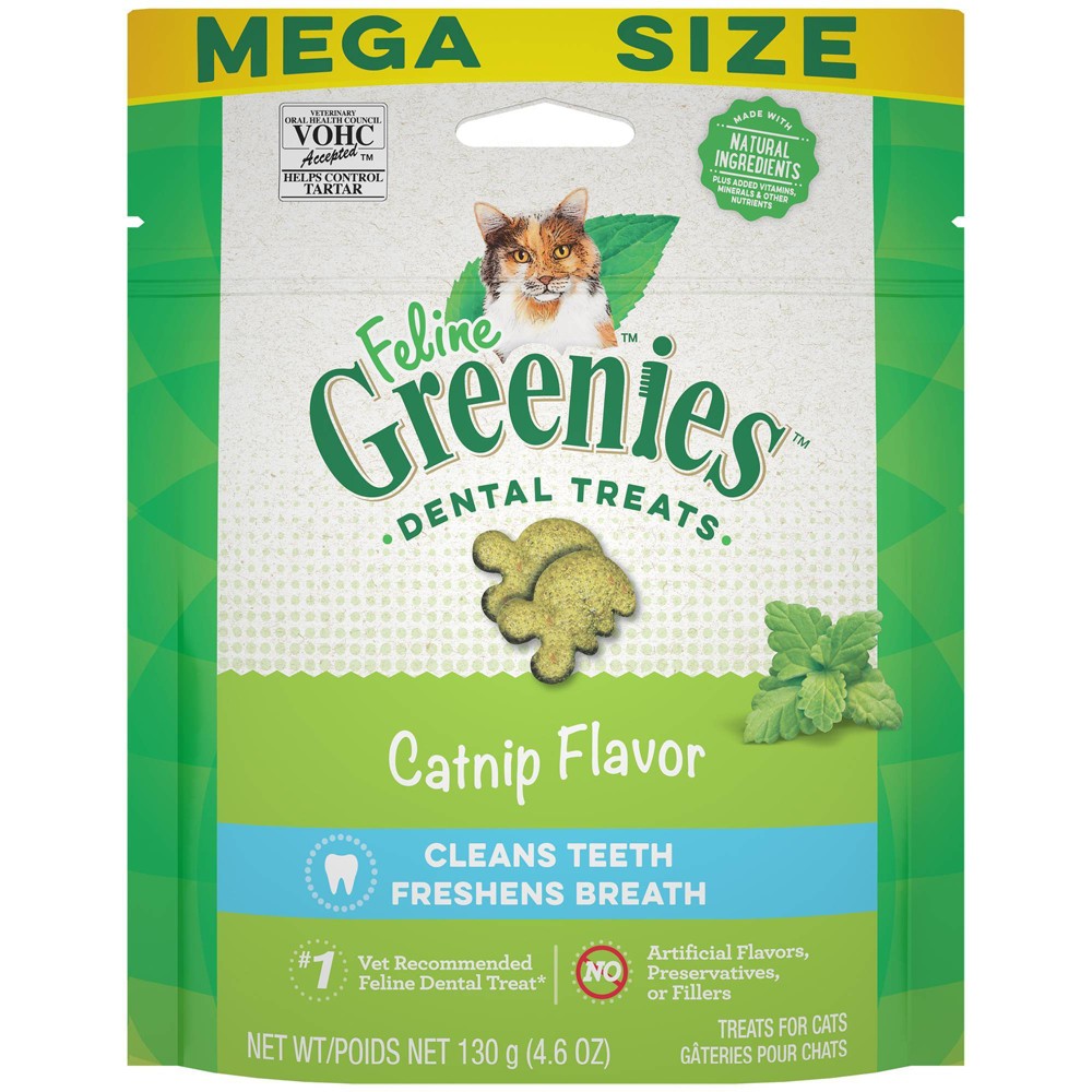 Photos - Cat Food Greenies Feline Catnip Flavor Dental Adult Cat Treats - 4.6oz 