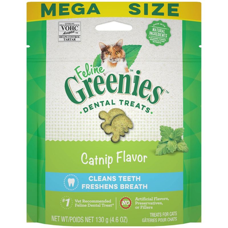 Greenies Feline Dental Catnip Flavor Cat Treats, 1 of 10