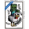 Trends International Minecraft: Metro Art - Chicken Jockey Framed Wall Poster Prints - 3 of 4
