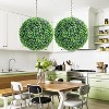 COZONY 15/19" Artificial Topiary Balls Set of 2, Faux Boxwood Decorative Spheres for Porch Patio Garden Wedding Decor - 4 of 4