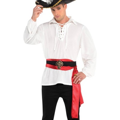 Adult Pirate Shirt Halloween Costume Cream