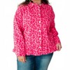Women's Wild At Heart Animal Print Button Down Jacket - Jodifl - 2 of 4