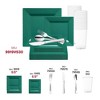 Smarty Had A Party Hunter Green Square Plastic Plates Wedding Set - 30 Sets - 4 of 4