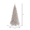 Vickerman Silver Tinsel Fir Slim Artificial Christmas Tree - 3 of 4