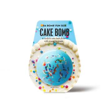 Da Bomb Bath Fizzers Cake Blue Confetti Bath Bomb - 3.5oz
