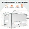 EAGLE PEAK 12'x8' Portable Large Walk-in Greenhouse, Roll-Up Zipper Entry Doors and Side Windows - 3 of 4