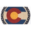 Earth Rugs Colorado Flag Printed Round Trivet – 10" Braided Jute Hot Pad - 2 of 3