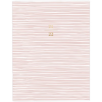2021-22 Academic Planner 8.5" x 11" Stapled Monthly Pink Stripe - Sugar Paper Essentials