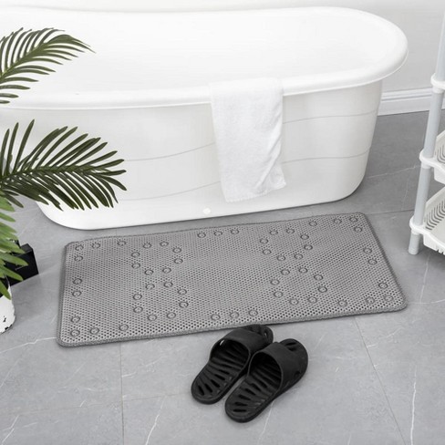 1pc Non-slip Bathtub Mat, Soft Rubber Bathroom Bath Mat With Strong Suction  Cups