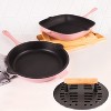 BergHOFF Neo 3Pc Cast Iron Cookware Set, Fry Pan 10", Square Grill Pan 11" & Slotted Steak Press - 2 of 4