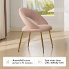 CAVINAS Modern Velvet Dining Chair with Gold Metal Legs, Dining Room Chair with Ergonomic Backrest - 4 of 4