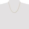 Black Bow Jewelry 1.5mm 14k Yellow Gold Diamond Cut Round Wheat Chain Necklace - 2 of 4