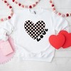 Simply Sage Market Women's Graphic Sweatshirt Checkered Heart Black - 3 of 3