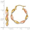 Black Bow Jewelry Tri-Color Twisted Round Hoops in 14k Yellow Gold, 25mm (1 Inch) - 4 of 4