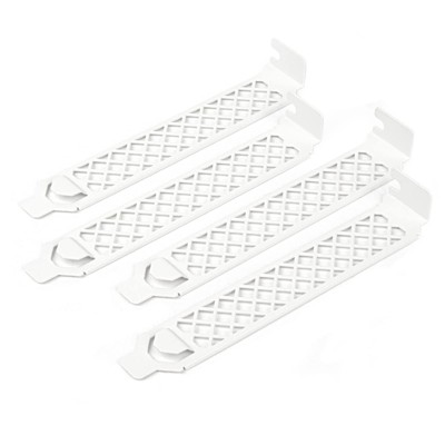 SilverStone Technology Vented PCI Slot Cover Plate 4 pcs in one Pack White Improves cooling performance for Fully opened expansion slots Cases