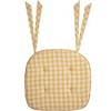 Golden Honey Check Chair Pad 16.5x18  VHC Brands - 2 of 4