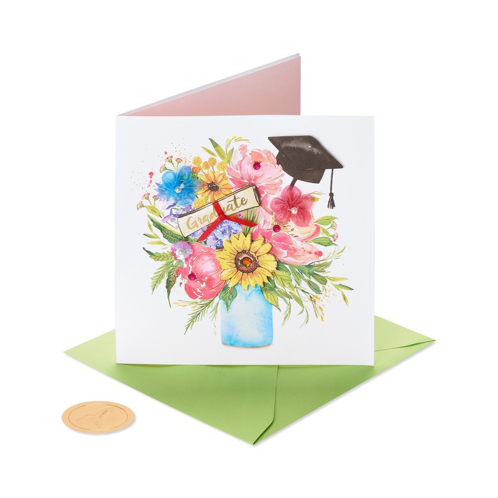 Photos - Other interior and decor Graduation Card for Her Floral Cap - PAPYRUS