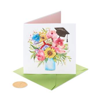 Graduation Card for Her Floral Cap - PAPYRUS