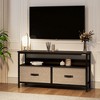 TV Stand Dresser with 2 Drawers, Media Console with Open Shelf for 50 Inch TV, Bedroom Entertainment Center with PU Finish - 4 of 4