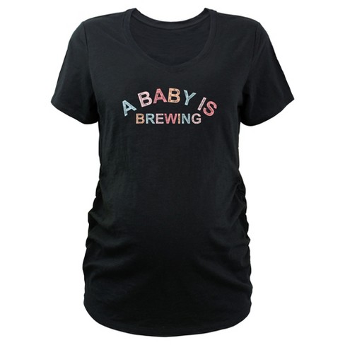 Women's Lost Gods A Baby Is Brewing Maternity T-Shirt - image 1 of 3