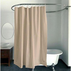Home Mart Goods Taupe Vinyl Shower Curtain Liner Waterproof - 70" x 72" - 1 of 3