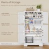 USIKEY Storage Cabinet, Bathroom Cabinet with 4 Doors & Adjustable Shelf, Bathroom Floor Cabinet for Living Room, Entryway, Home Office - 3 of 4