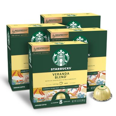 Starbucks by Nespresso Vertuo Line Veranda Blend Blonde Roast Coffee Pods - 32ct