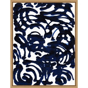 Amanti Art Indigo Swirls II by Jodi Fuchs Canvas Wall Art Print Framed 18 x 24-in. - 1 of 4