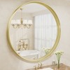 Apmir Round High Quality Aluminum Alloy Framed French Cleat Mounted Wall Decor Bathroom Vanity Mirror in matte black with 5-Year Warranty - 3 of 4