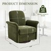 Swivel Barrel Accent Chair with Solid Wood Base & Comfortable Cushion for Living Room, Bedroom-Baofuwish - 4 of 4