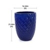 Kumasinova Ceramic Planters with Drainage Hole,Modern Indoor Outdoor Flower Pots for Patio,Garden,Windowsill,Balcony Decor - 3 of 4