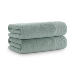 Aston & Arden Anatolia Bath Towels (2 Pack), 30x60, 600 GSM, Linen-Inspired Baratta Dobby, Combed Cotton, Solid - 1 of 4