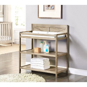 Gulches Vintage Chestnut Changing Table with Storage - Safe and Versatile Design - 1 of 4