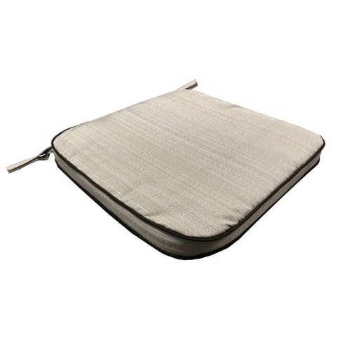 Oakland Living 20"x19" Patio Dining Outdoor Chair Cushion Off-White: Removable Zippered Cover, 1-Year Warranty, All-Weather Foam - image 1 of 2