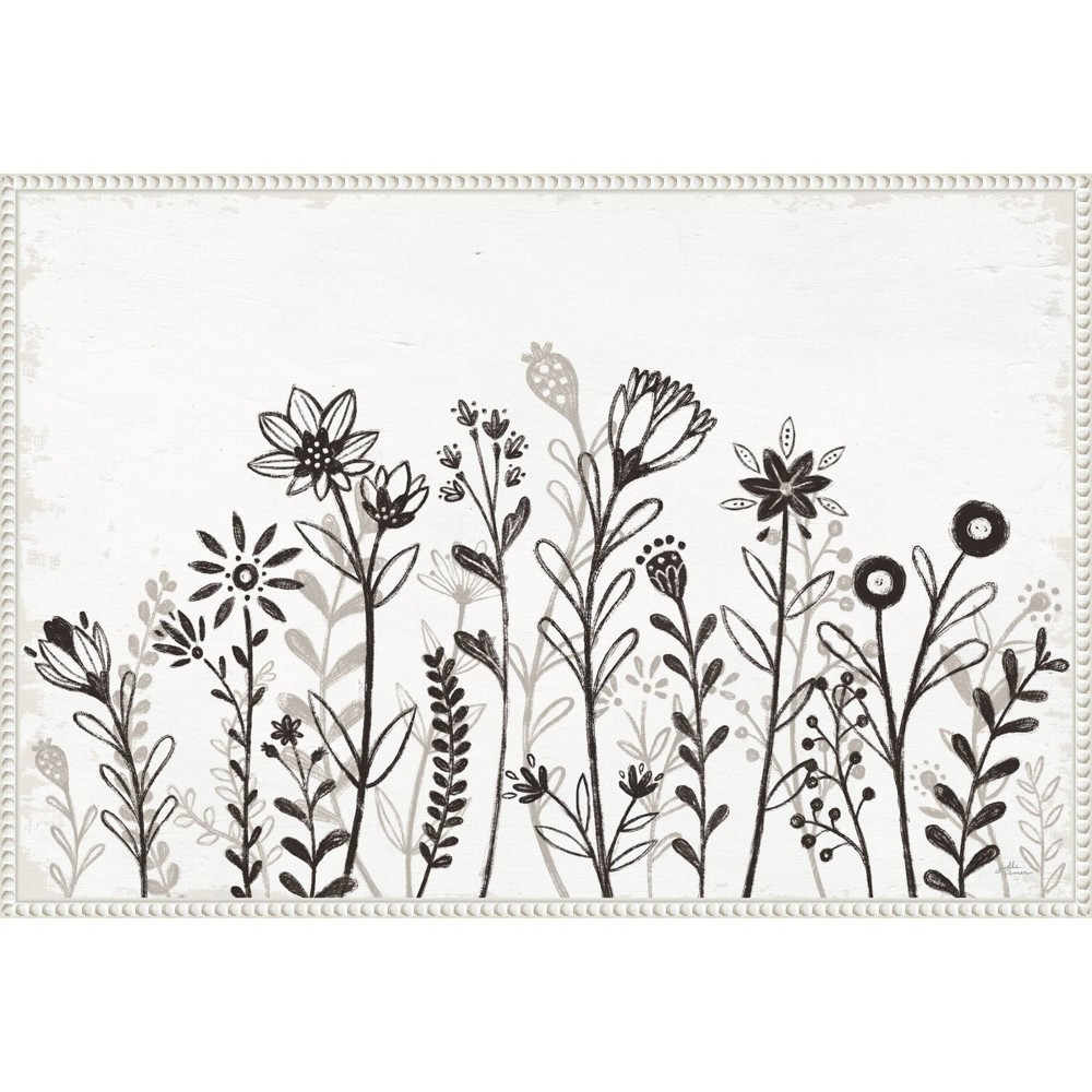 Photos - Other Decoration Amanti Art 33"x23" Our Nest IX Florals by Janelle Penner Framed Canvas Wall Art Print: Contemporary Botanical Decor