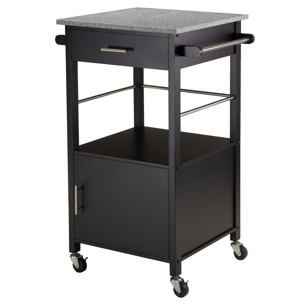 Winsome Davenport Kitchen Cart with Granite Top -