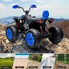 Coucheta PeakPursuit 24V Kids Electric ATV: 800W Dual Motor, 2-Seater, Bluetooth, Spring Suspension, Safety Knee Pads, 7Ah Battery - 4 of 4