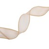 Unique Bargains Ribbon Gold-Edged Fishtail Organza Simple Style Polyester 354.33"x1.57" 1 Pc - 3 of 3