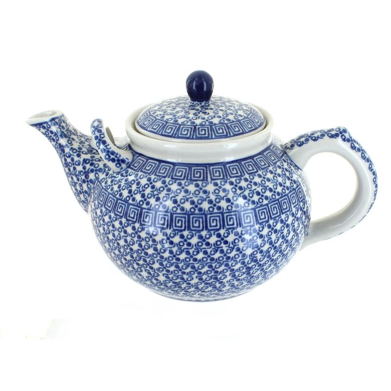 Blue Rose Polish Pottery 444 Ceramika Artystyczna Large Teapot, 1 of 2