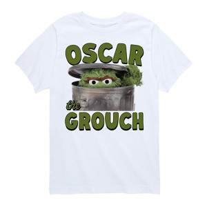 Boys' - Sesame Street - Oscar The Grouch Short Sleeve Graphic T-Shirt - 1 of 4