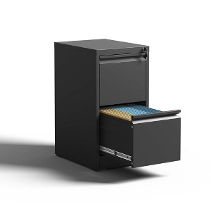 NicBex 2 Drawers Metal Vertical Storage File Cabinet with Lock for Home Office Letter/Legal/A4/F4 - 1 of 4