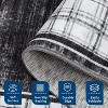 Washable Non-Slip Plaid Carpet - Modern Short Pile Rug for Living Room, Bedroom & Laundry Room - Soft Anti-Foul Home Decor - 2 of 4