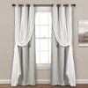 Lush Décor Grommet Sheer Panels with Insulated Blackout Lining Light Gray Set 38X84 - 3 of 4