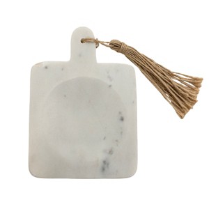 White Marble & Jute Spoon Rest by Foreside Home & Garden - 1 of 4