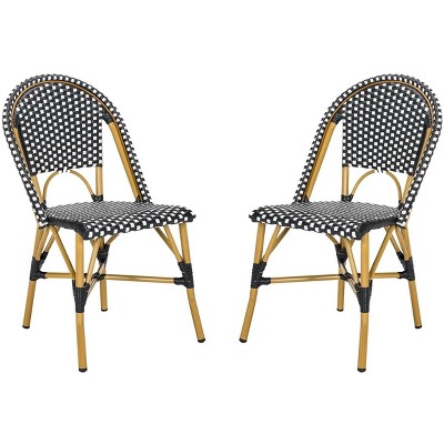 Transitional Bistro-Inspired 18" Side Chair in Black & White