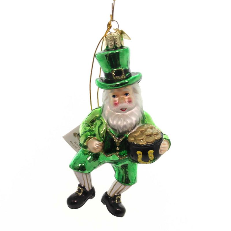 NOBLE GEMS 5.5 Inch Irish Santa Noble Gems Hand Crafted Tree Ornaments, 1 of 3