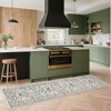 Vintage Floral Area Rug Washable Rugs Stain Resistant Easy Cleaning Indoor Carpet With Non-Slip Backing Low Pile Rug - 2 of 4