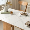 Gulches Light Color Extendable Dining Table 4-6 People Solid Oak Legs Faux Rock Slab Top 15-59x32x30 Inch Waterproof Scratch Resistant - 4 of 4